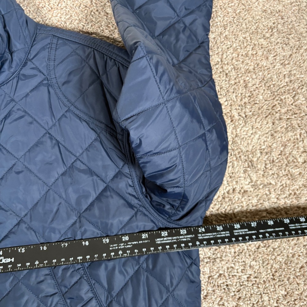 Polo Ralph Lauren Mens XL Navy Blue Quilted Field Jacket Plaid Lining - Picture 4 of 10